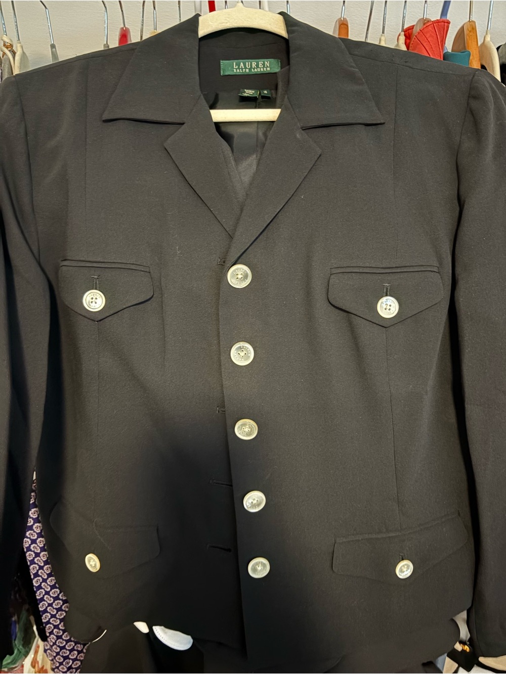 Ralph Lauren Black Blazer 💯 Silk